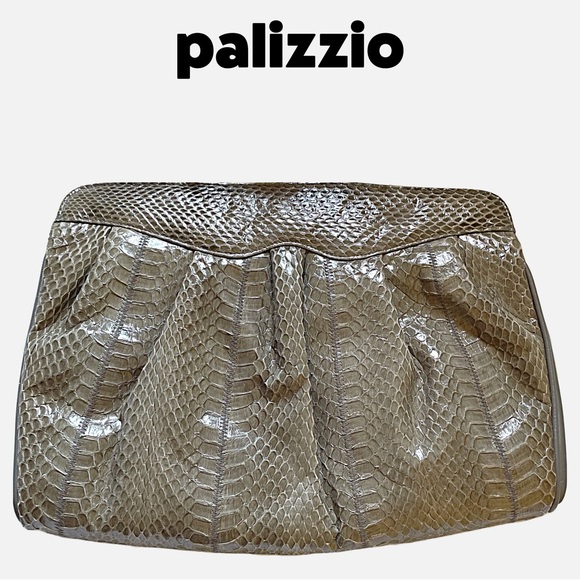 Palizzio • Vintage Handbag (Crossbody/Clutch/Shoulder) • Snakeskin Print • EUC - Picture 14 of 15